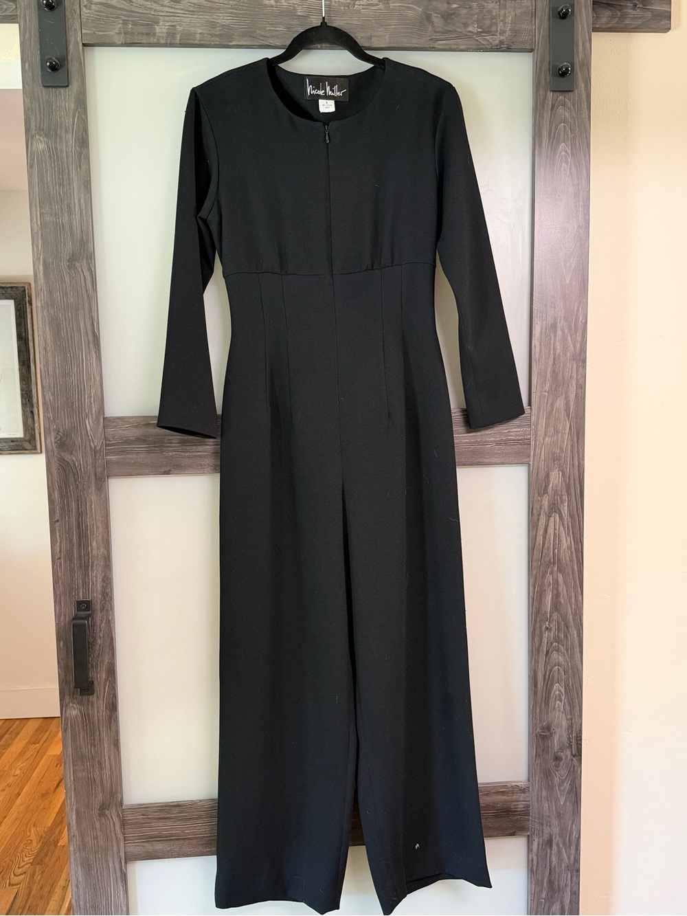 Nicole Miller Black Long-Sleeve Jumpsuit